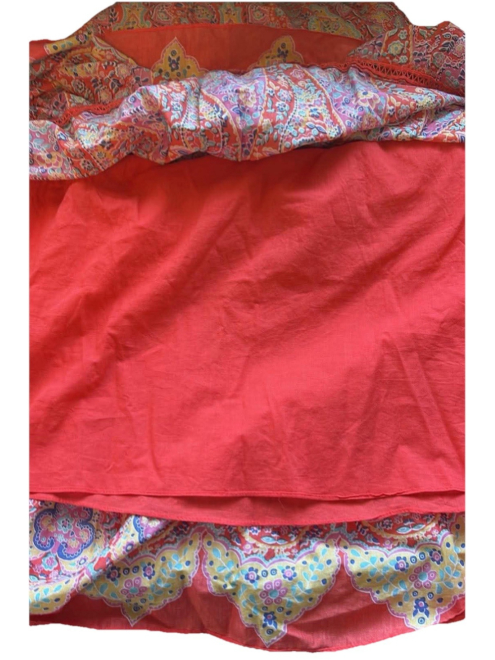 Talbots Dress 10 Tiered Flowy Maxi Medallion Peasant Boho Beach Resort Travel - Picture 12 of 12